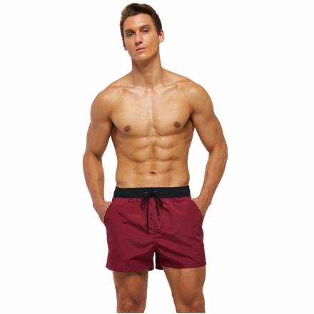 Бордовые пляжные мужские шорты Romeo Rossi