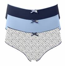 Набор из 3 сине-белых трусиков-шортов Olivia Pretty Polly