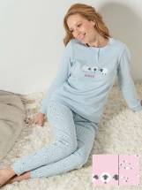 Хлопковый пижамный комплект с овечками Cotonella