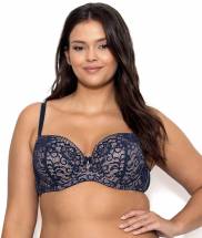 Бюстгальтер на косточках Eunika с пуш-ап вкладышами Nipplex