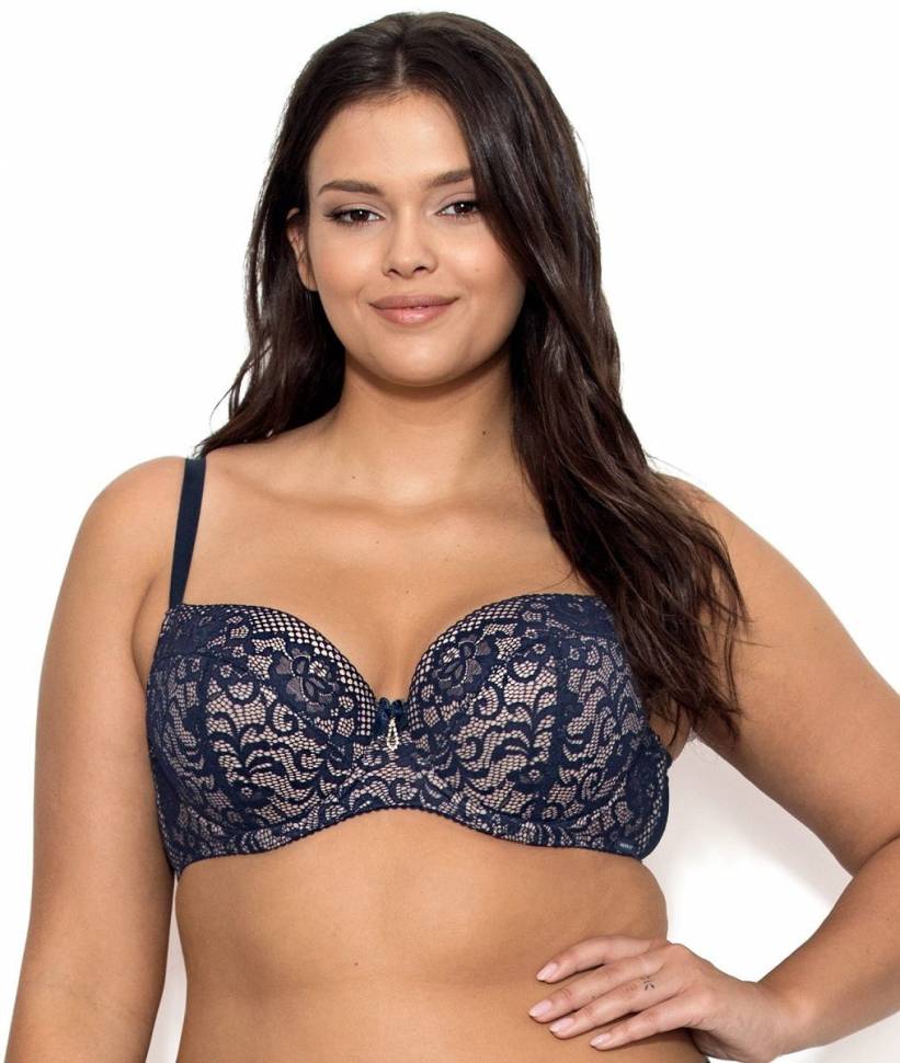 Бюстгальтер на косточках Eunika с пуш-ап вкладышами Nipplex