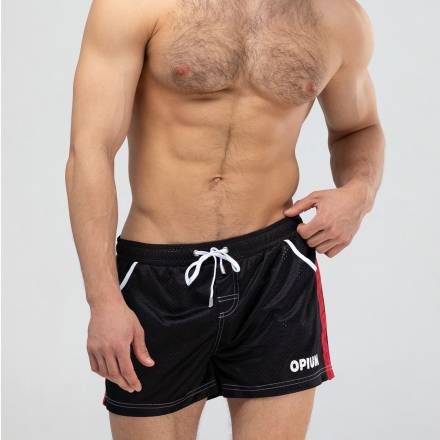 Мужские короткие шорты из быстросохнущего перфорированного материала Opium