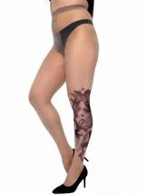 Колготки plus size с женственным принтом на левой ножке STOP Your Style