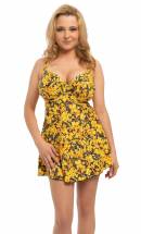 Жёлтый пляжный топ-танкини с цветочным принтом Akcent