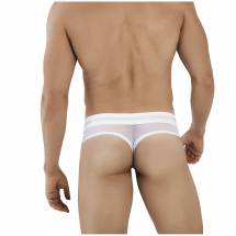 Белые мужские трусы-тонги с сетчатыми вставками Berna Thong Clever Masculine Underwear