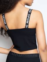 Женский укороченный топ из мягкого трикотажа в рубчик Opium