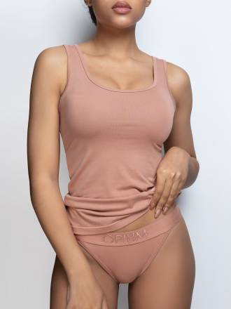 Женские трусики-танга из гладкого трикотажа Opium