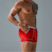Красные плавки-боксеры с контрастной отделкой Romeo Rossi