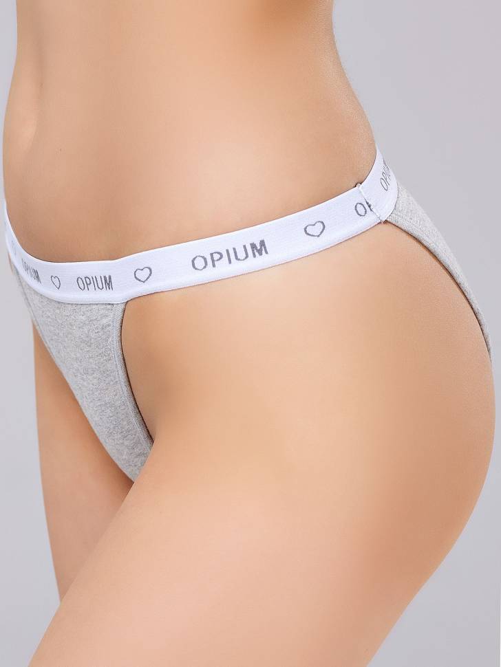 Женские трусики-танга с брендированной резинкой Opium