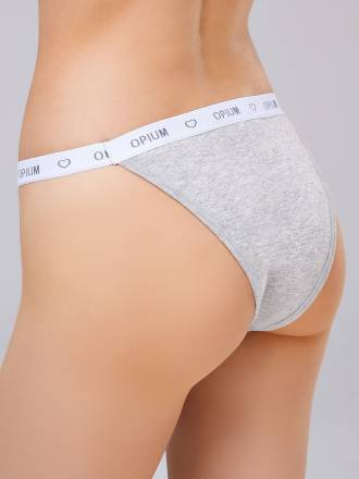 Женские трусики-танга с брендированной резинкой Opium