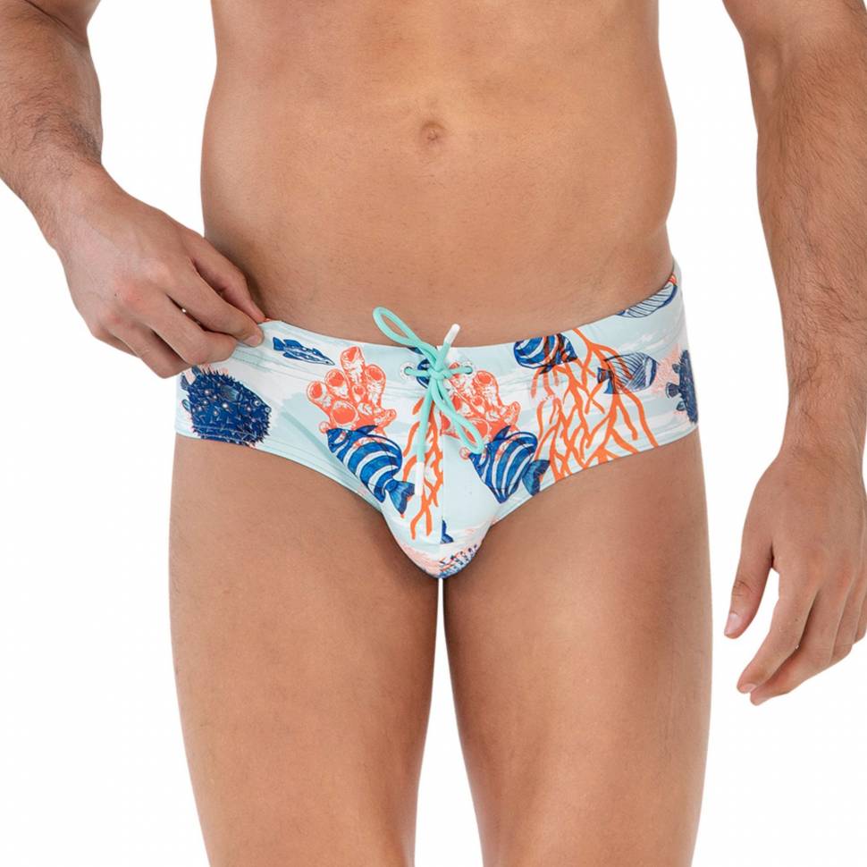 Мужские плавки с морским принтом Acuatic Swimsuit Brief Clever Masculine Underwear