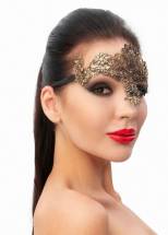 Стильная золотистая женская карнавальная маска Джага-Джага
