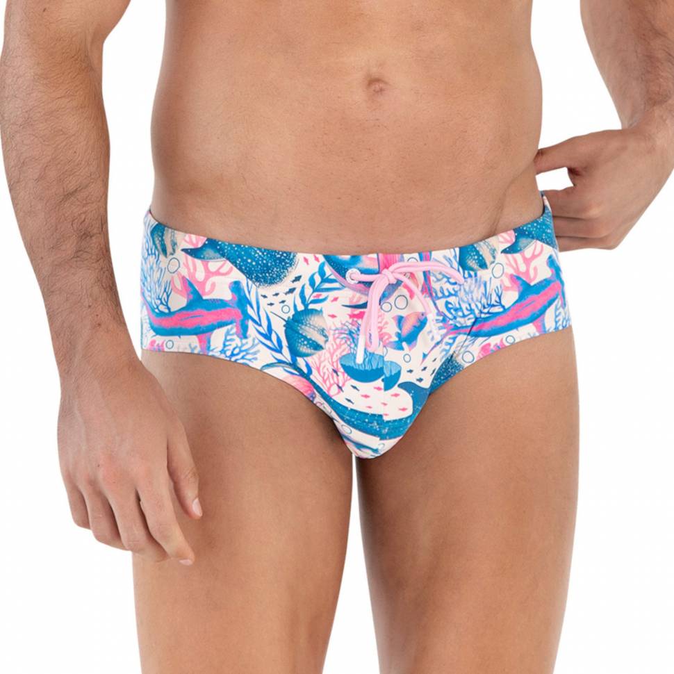 Мужские плавки-брифы с морским принтом Tibu Swimsuit Brief Clever Masculine Underwear