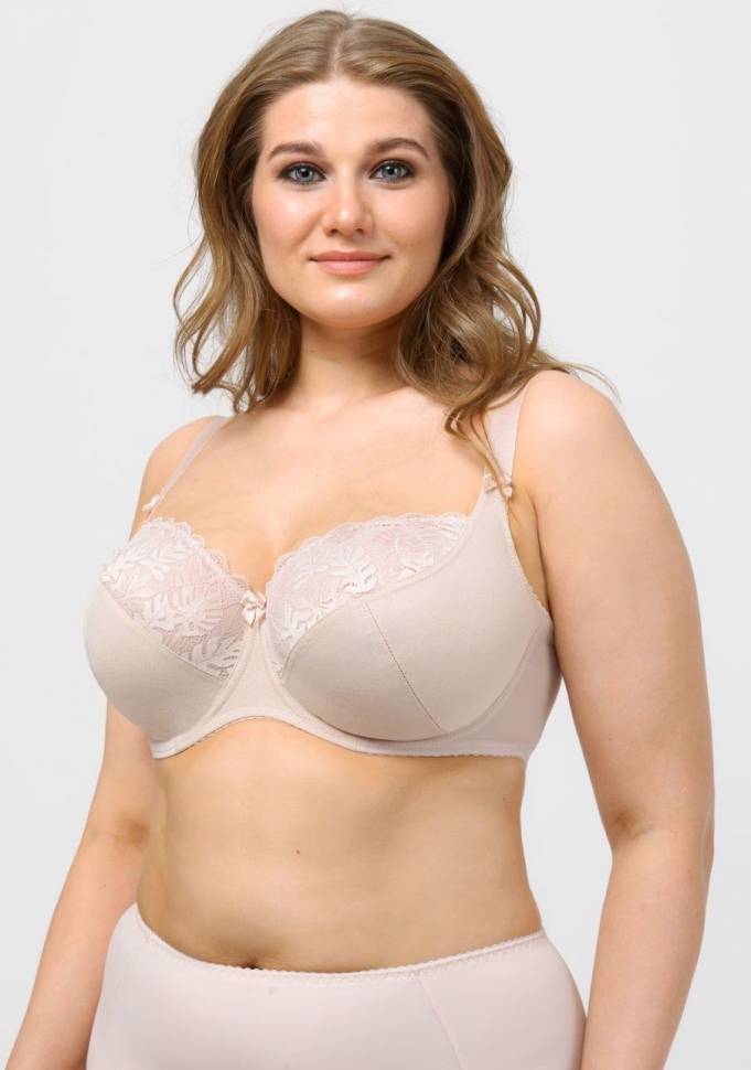 Бюстгальтер на каркасах с украшенной кружевом чашкой Lengy