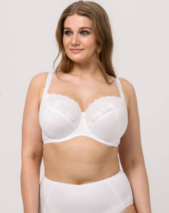 Бюстгальтер на каркасах с украшенной кружевом чашкой Lengy