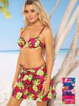 Яркое пляжное парео-юбка с цветами Sielei