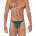 Зеленые мужские трусы-тонги с пряжками Flashing Thong Clever Masculine Underwear