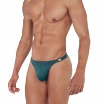 Зеленые мужские трусы-тонги с пряжками Flashing Thong Clever Masculine Underwear