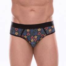 Темно-серые мужские трусы-джоки с принтом в виде цветных значков Don Moris