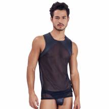 Черная прозрачная мужская майка Audacy Tank Top Clever Masculine Underwear