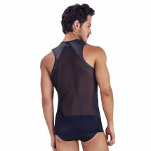 Черная прозрачная мужская майка Audacy Tank Top Clever Masculine Underwear