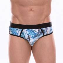 Мужские трусы-джоки с принтом в виде волн и китов Don Moris