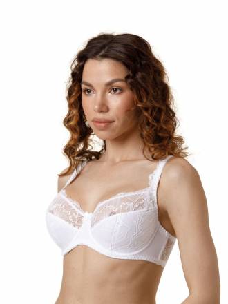 Бюстгальтер со сшивной чашкой из эластичного кружева Lengy