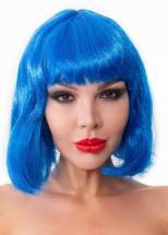 Синий парик-каре с челкой Джага-Джага