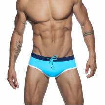 Голубые мужские плавки-брифы с контрастной отделкой Romeo Rossi
