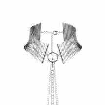 Серебристый ошейник с цепочками Desir Metallique Collar Bijoux Indiscrets