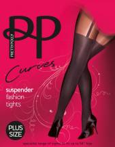 Колготки больших размеров с имитацией подвязок для чулок Pretty Polly