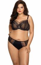 Трусики-слипы Rachel с вышивкой черной и золотой нитью Novika