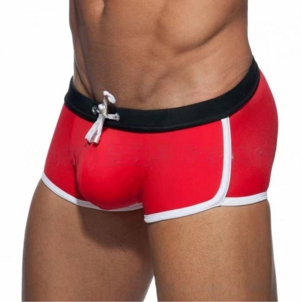 Красные мужские плавки-хипсы с контрастной отделкой Romeo Rossi