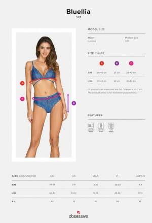 Пикантный кружевной комплект белья Bluellia Obsessive