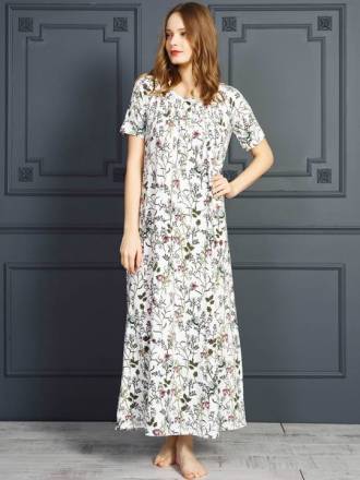 Длинное платье из вискозы с мелким цветочным принтом Vienetta