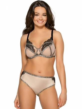 Бюстгальтер с леопардовой отделкой мягких чашек AVA