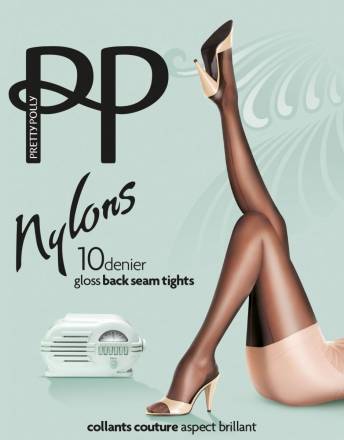 Оригинальные нейлоновые колготки со швом Pretty Polly