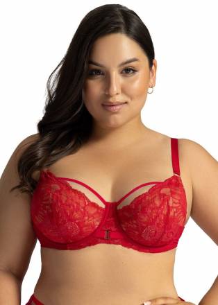 Красный бюстгальтер с шитыми чашками Grace AVA