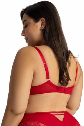 Красный бюстгальтер с шитыми чашками Grace AVA