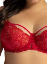 Красный бюстгальтер с шитыми чашками Grace AVA