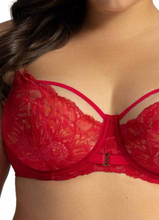 Красный бюстгальтер с шитыми чашками Grace AVA