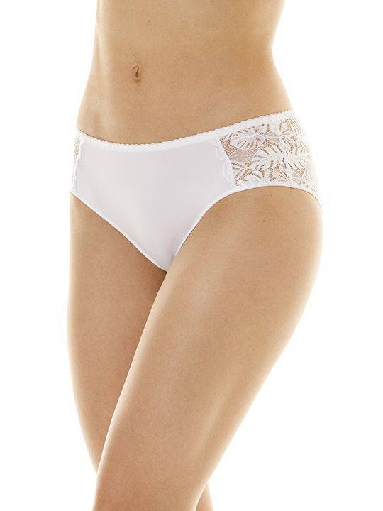 Трусы-слипы из микроволокна с кружевными вставками по бокам Lengy
