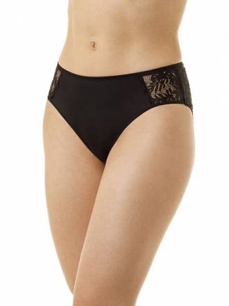 Трусы-слипы из микроволокна с кружевными вставками по бокам Lengy