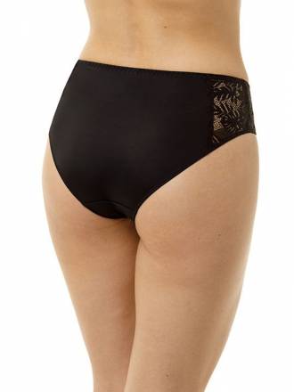 Трусы-слипы из микроволокна с кружевными вставками по бокам Lengy