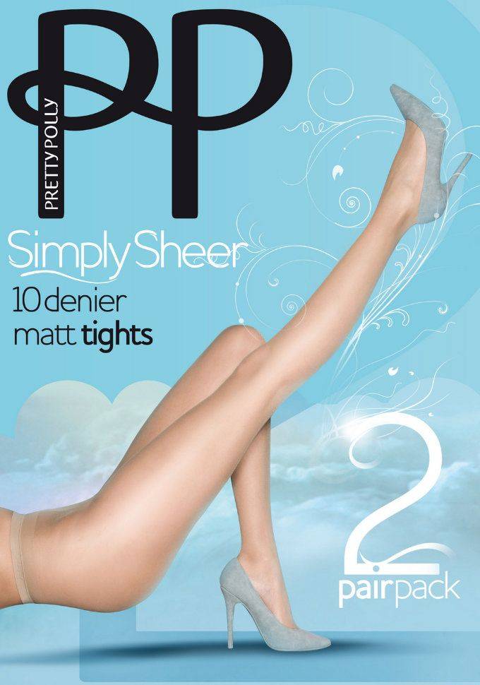 Классические матовые колготки Simply Sheer (2 шт. в упаковке) Pretty Polly