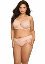 Бюстгальтер plus size с эффектной вышивкой на чашках AVA