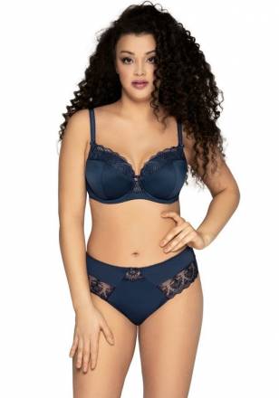 Бюстгальтер plus size с эффектной вышивкой на чашках AVA