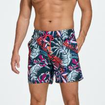 Темно-серые шорты с растительным принтом Romeo Rossi