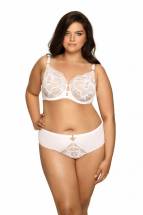 Стильный бюстгальтер на косточках plus size с кружевом AVA