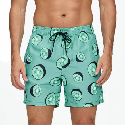 Зеленые мужские шорты с принтом в виде киви Romeo Rossi